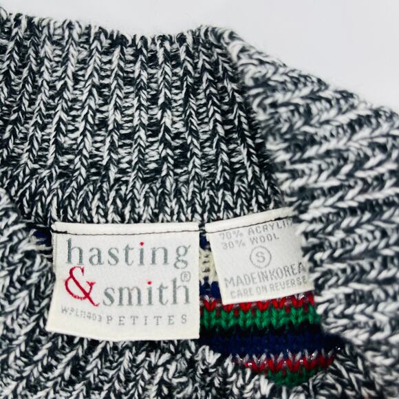 Vintage Hasting & Smith Petites Multi Color Cardigan Sweater Size S (or M) - GUC - Picture 3 of 13